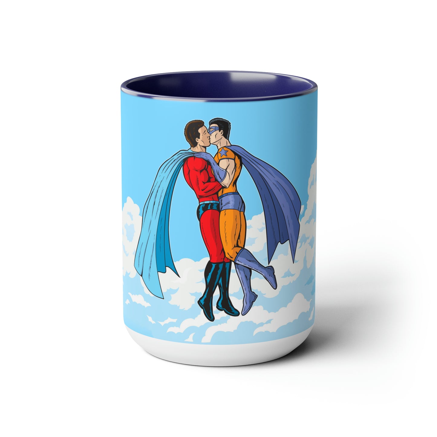 Two-Tone Coffee Mugs, 15oz - A Kiss in the Sky