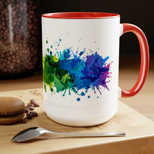 Two-Tone Coffee Mugs, 15oz - PRIDE Design