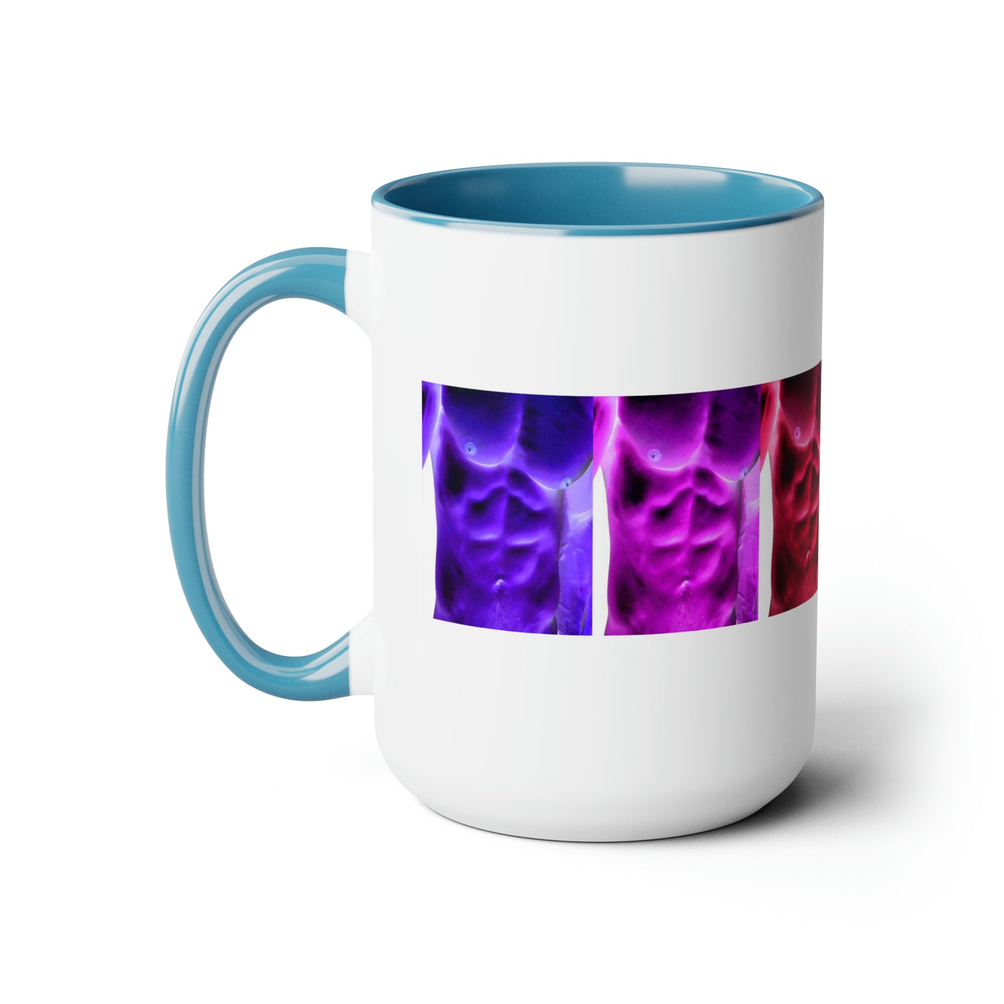 POP ART Torsos Two-Tone Coffee Mugs, 15oz