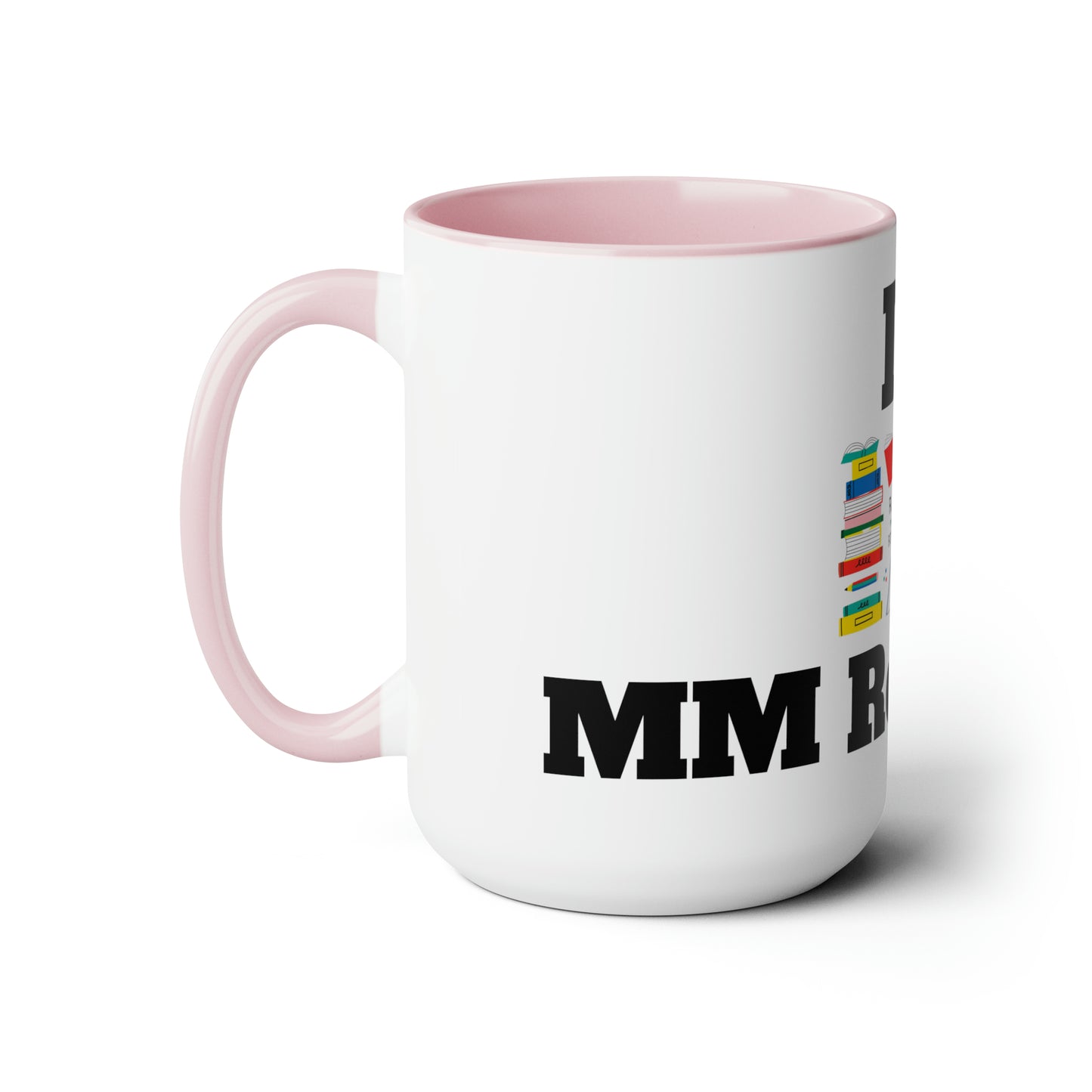 MM Romance Two-Tone Coffee Mugs, 15oz (Serif font)