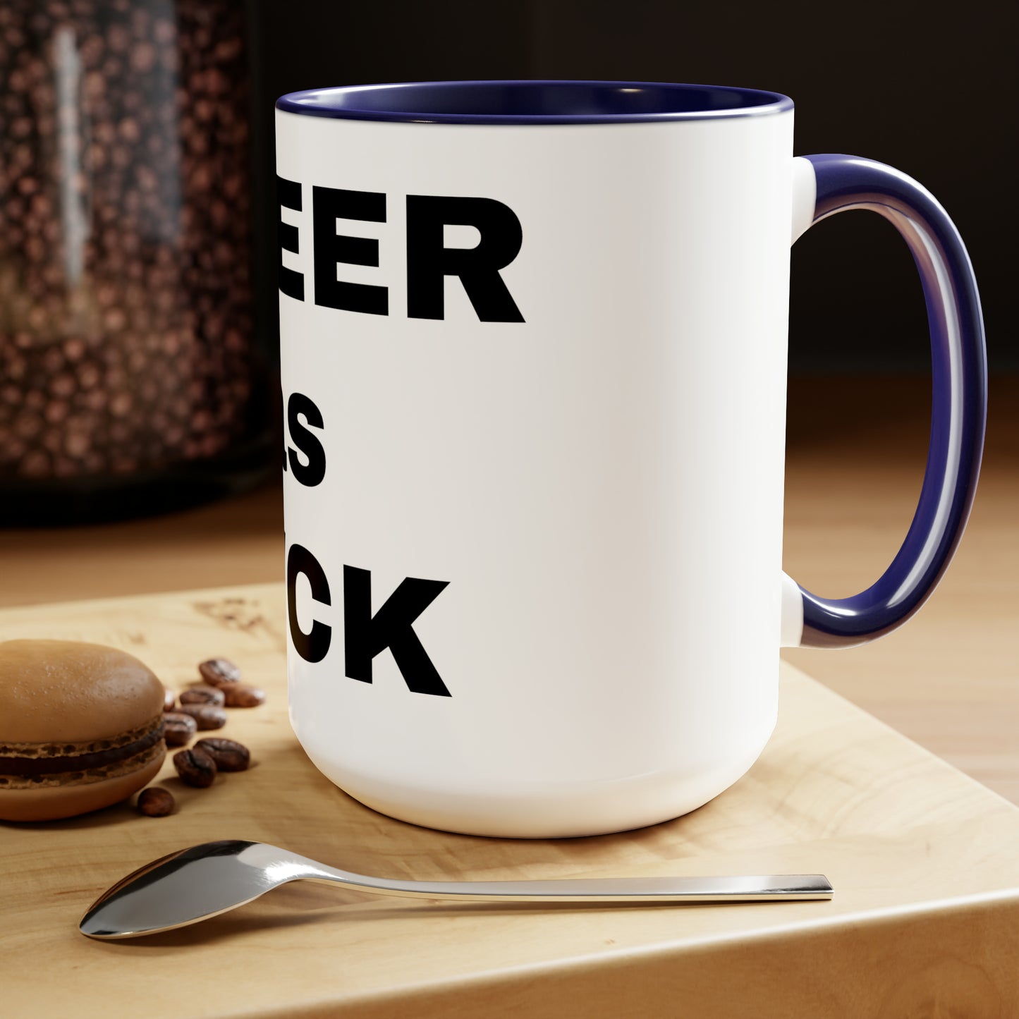 QUEER as FVCK Two-Tone Coffee Mugs, 15oz