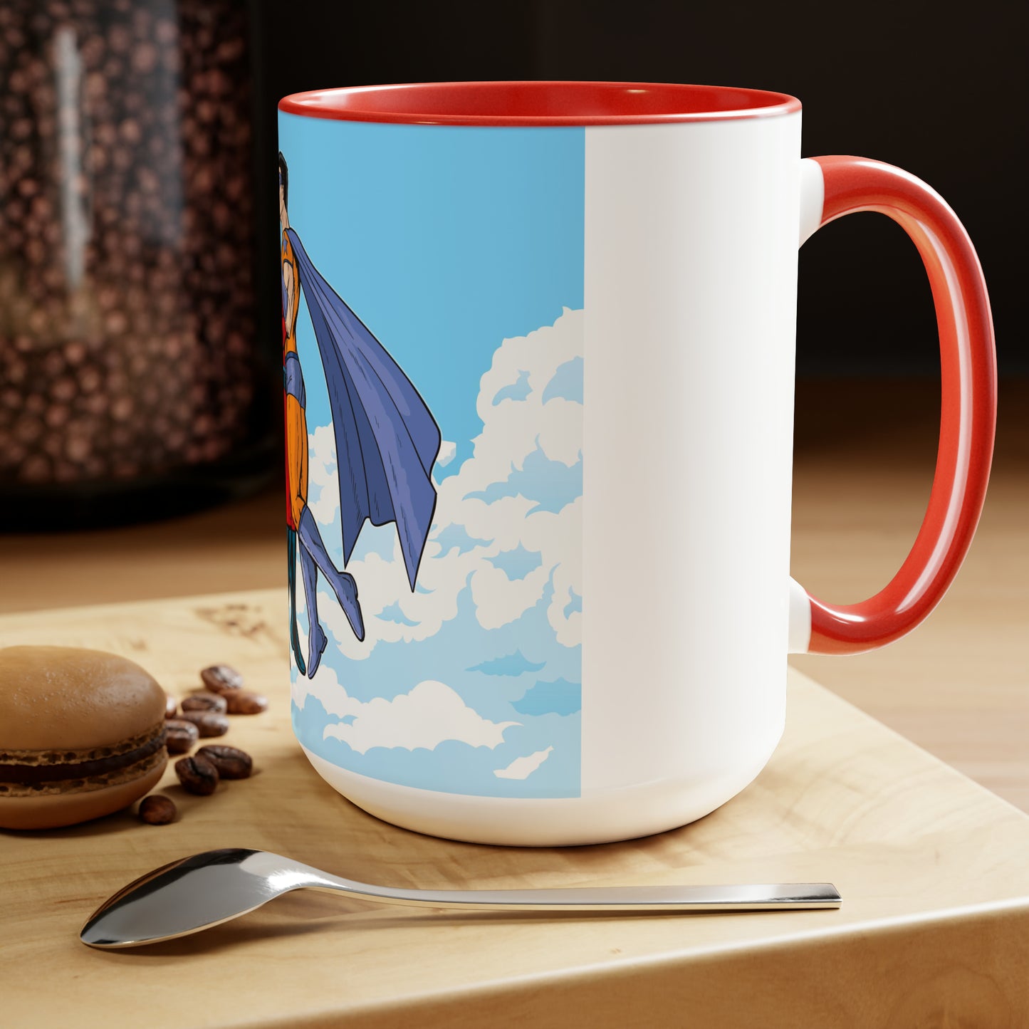 Two-Tone Coffee Mugs, 15oz - A Kiss in the Sky