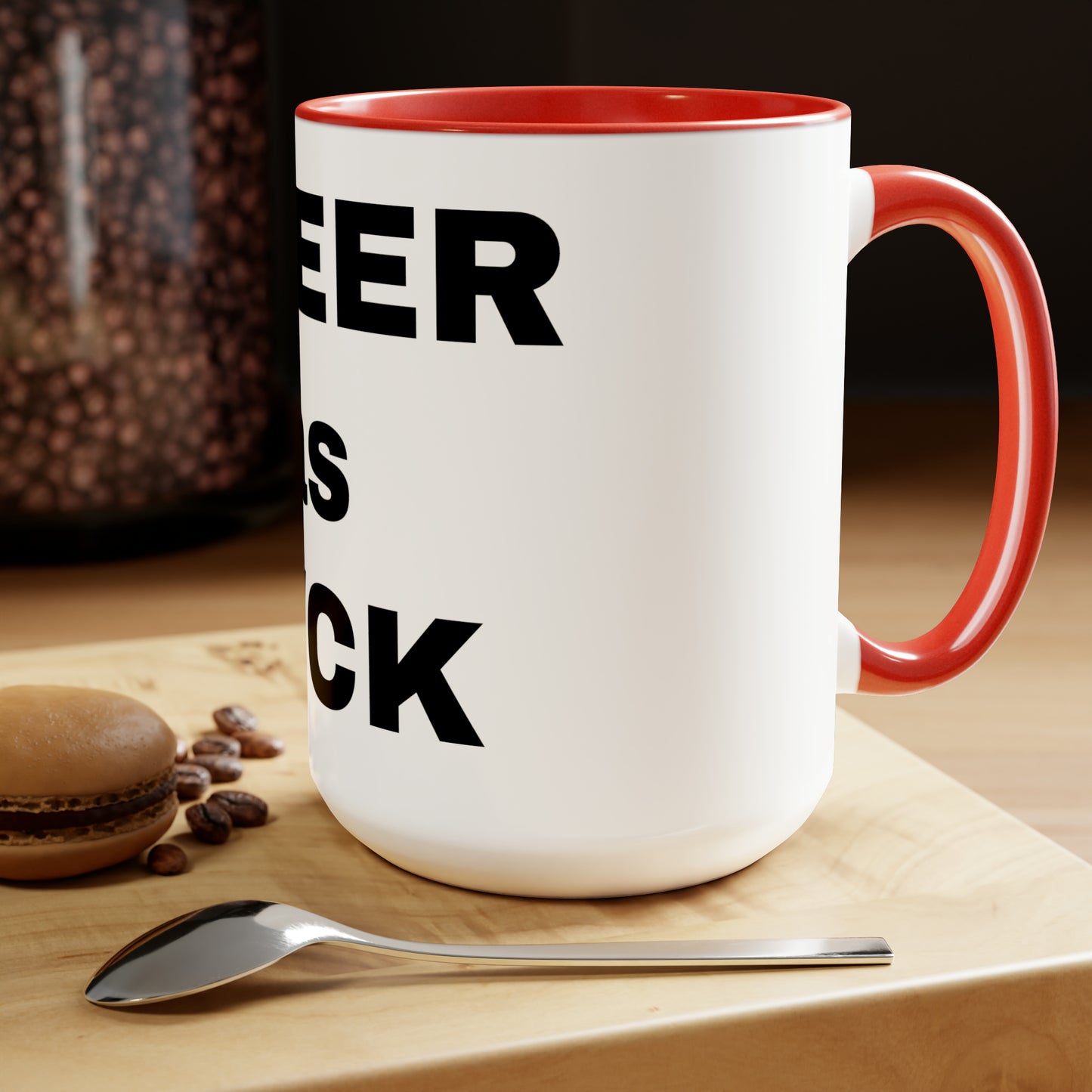 QUEER as FVCK Two-Tone Coffee Mugs, 15oz