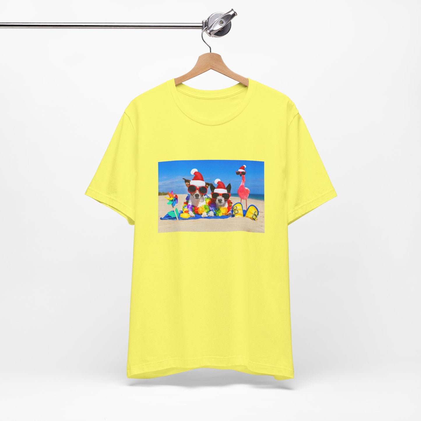 9B. Holiday Beach Pups Unisex Jersey Short Sleeve Tee