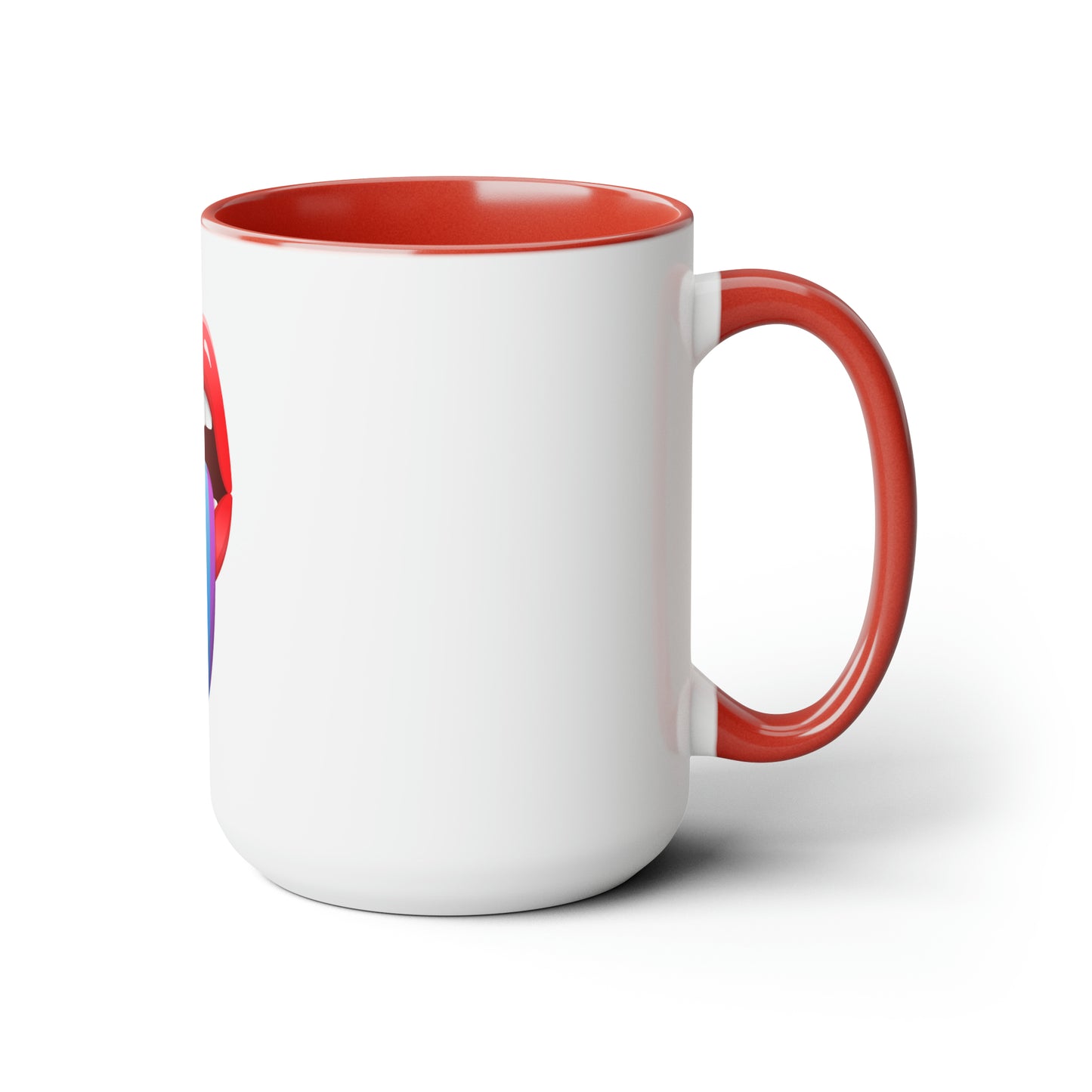PRIDE Tongue Two-Tone Coffee Mugs, 15oz