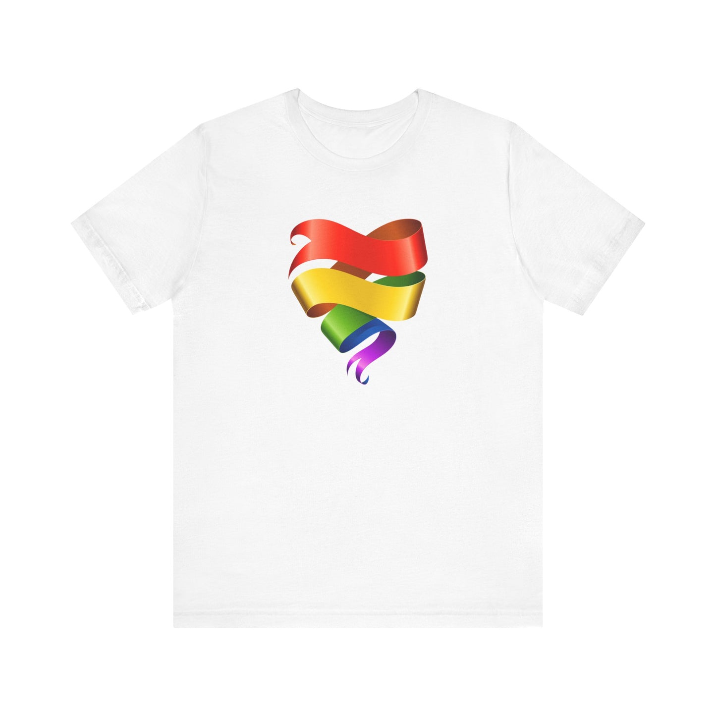 7. PRIDE Ribbon Unisex Jersey Short Sleeve Tee
