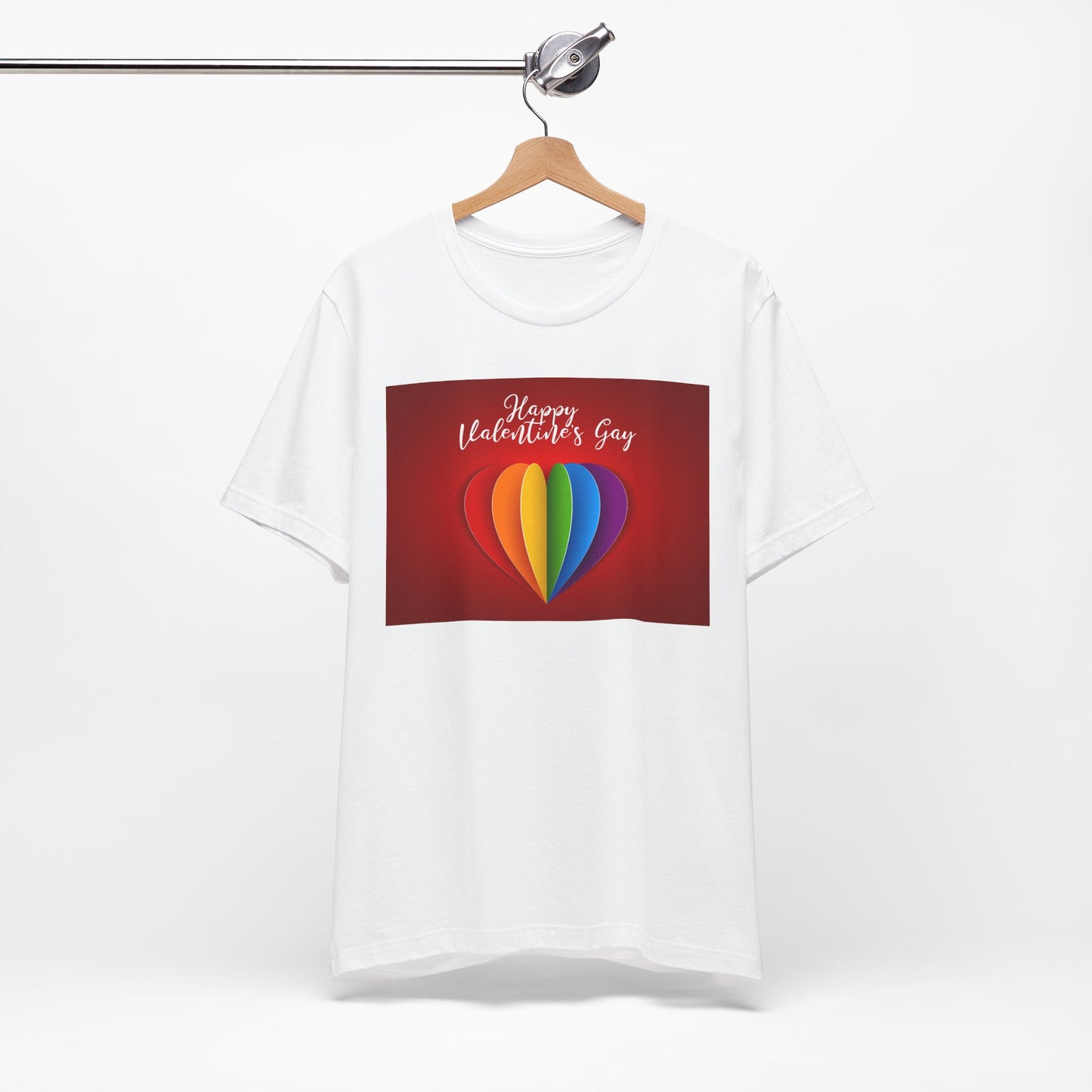 1B. Happy Valentine's Gay Unisex Short Sleeve Tee