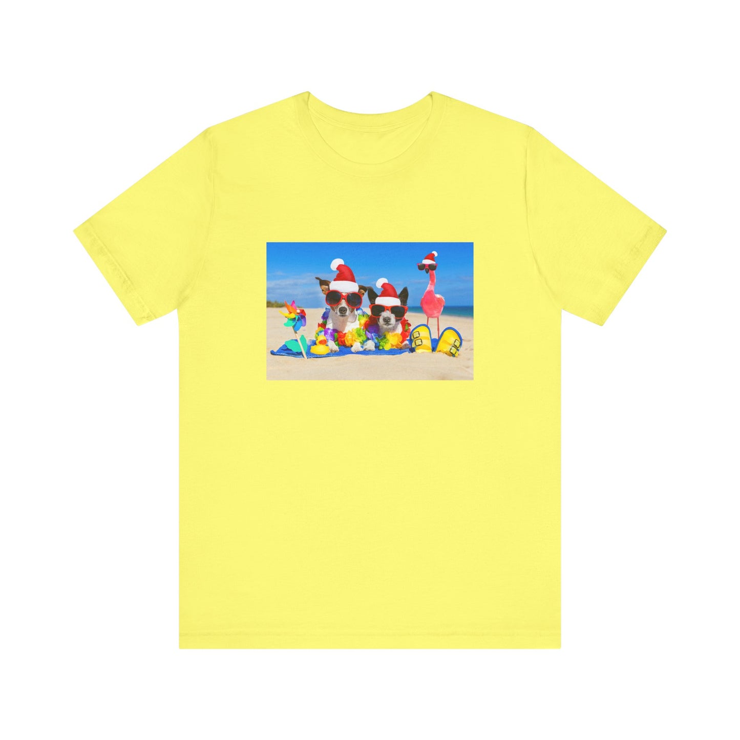 9B. Holiday Beach Pups Unisex Jersey Short Sleeve Tee