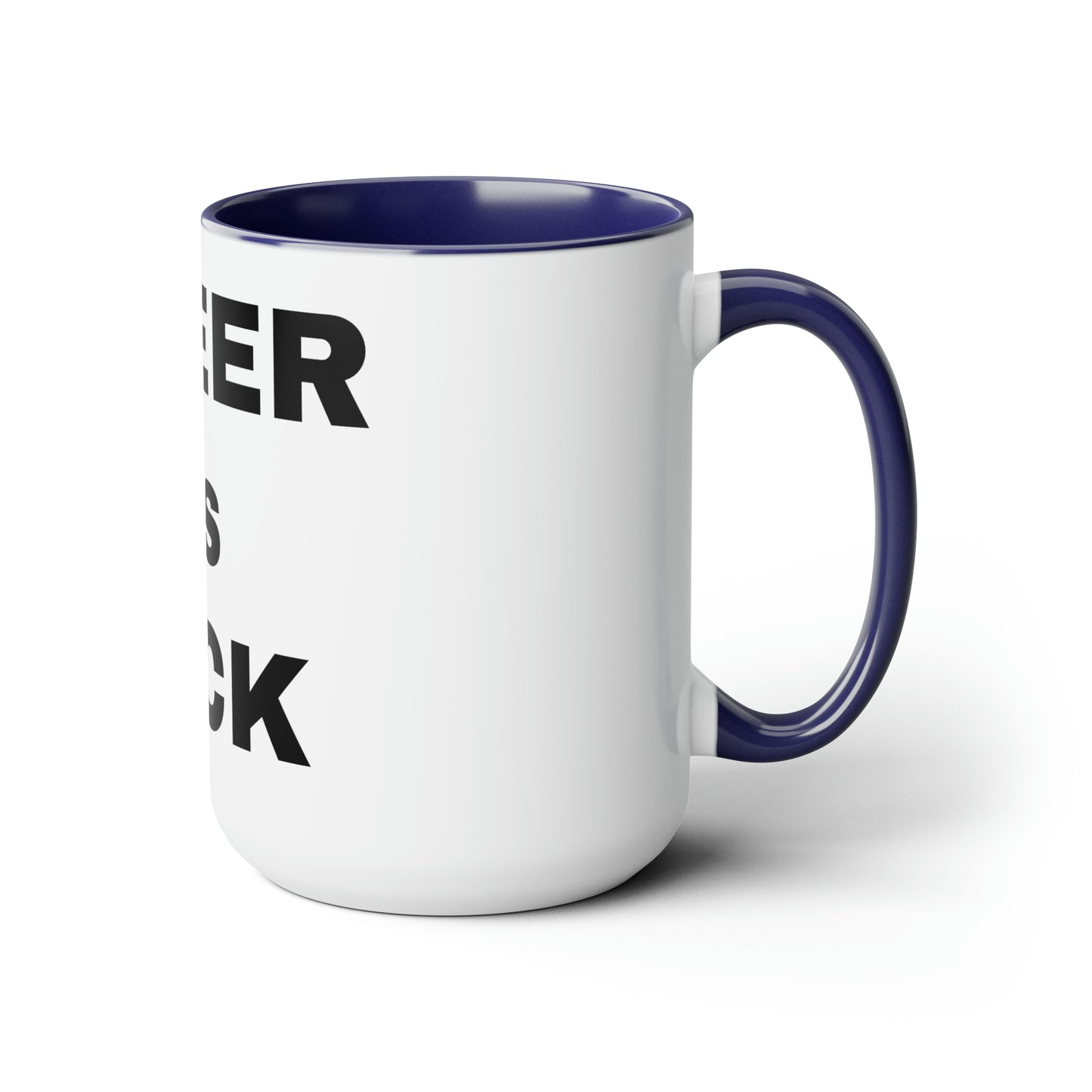 QUEER as FVCK Two-Tone Coffee Mugs, 15oz
