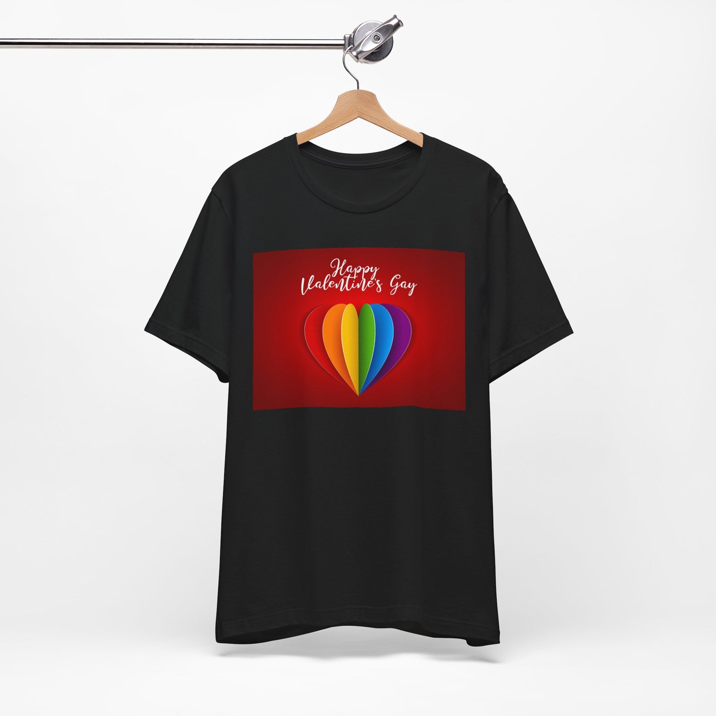 1B. Happy Valentine's Gay Unisex Short Sleeve Tee