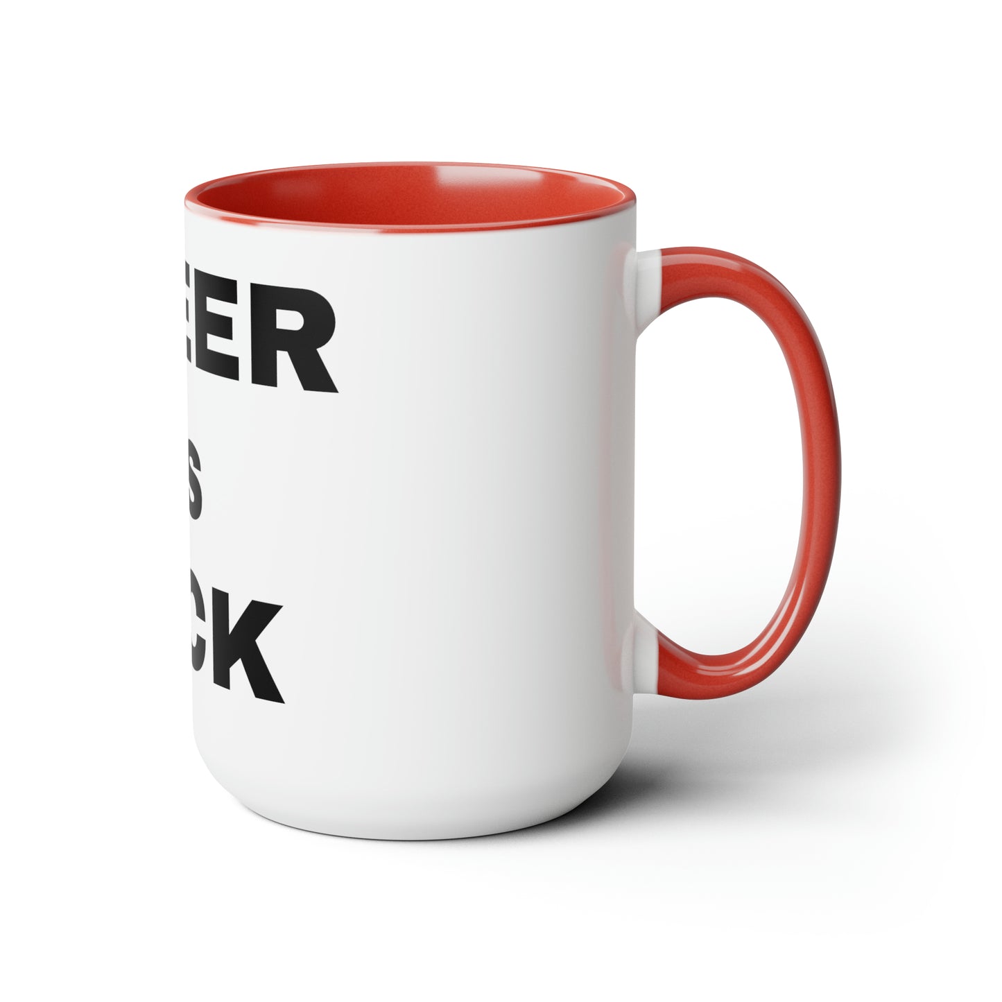 QUEER as FVCK Two-Tone Coffee Mugs, 15oz