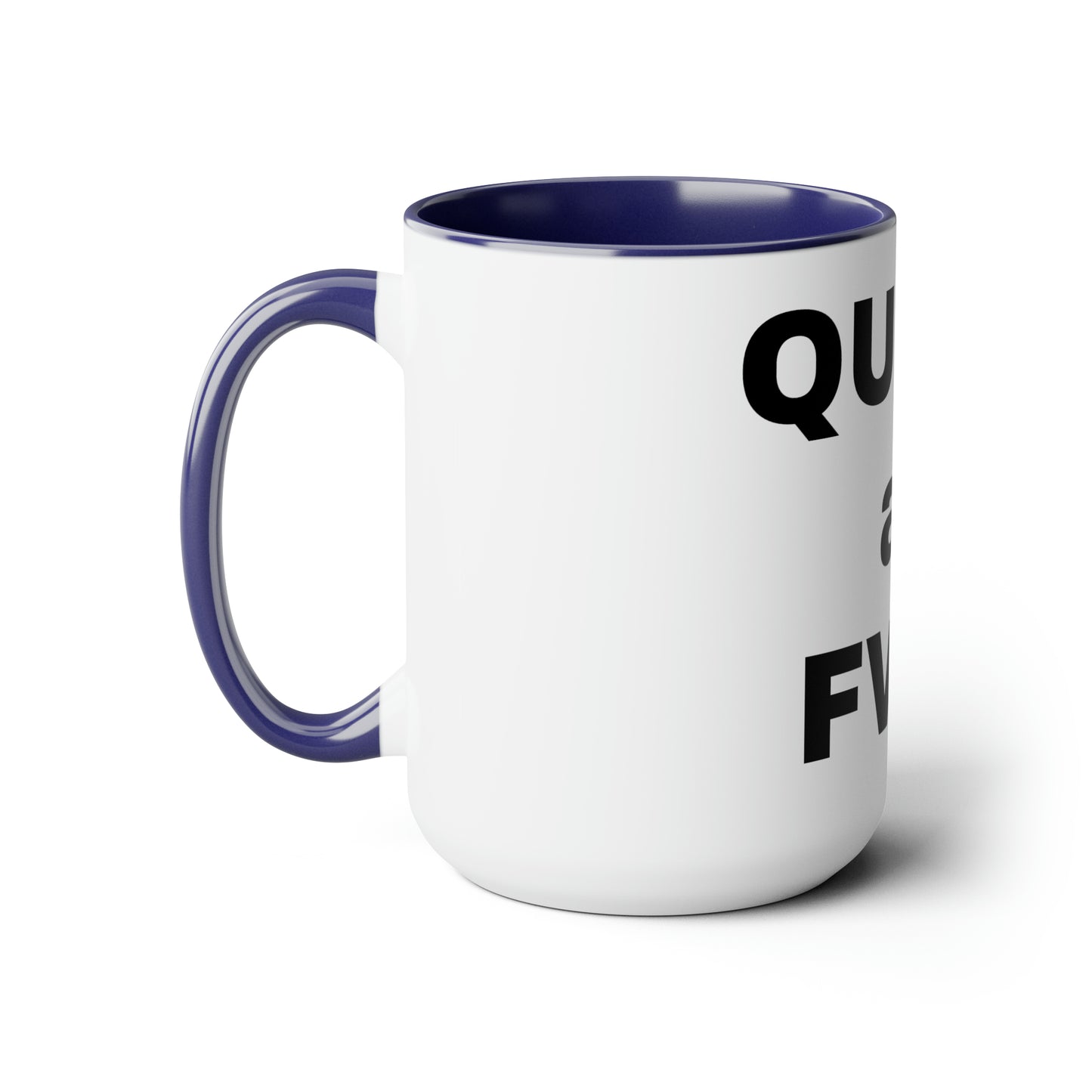 QUEER as FVCK Two-Tone Coffee Mugs, 15oz