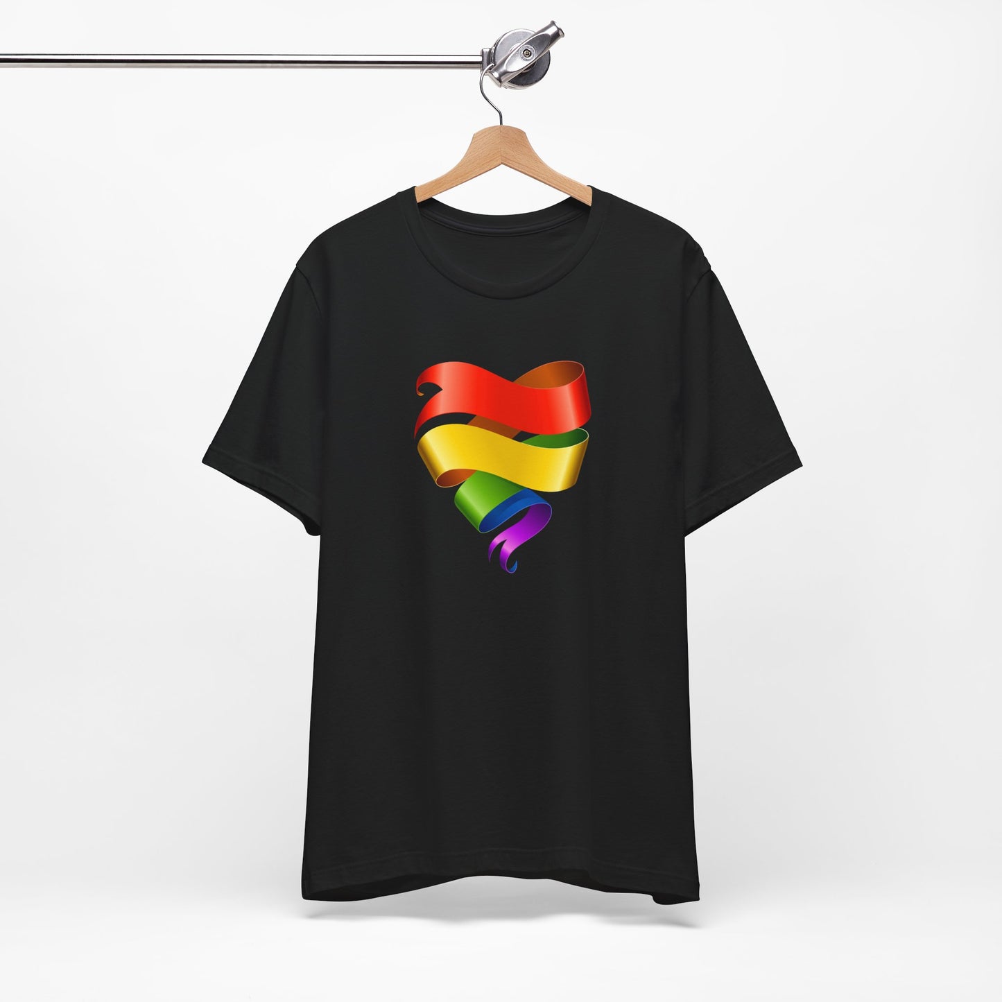 7. PRIDE Ribbon Unisex Jersey Short Sleeve Tee