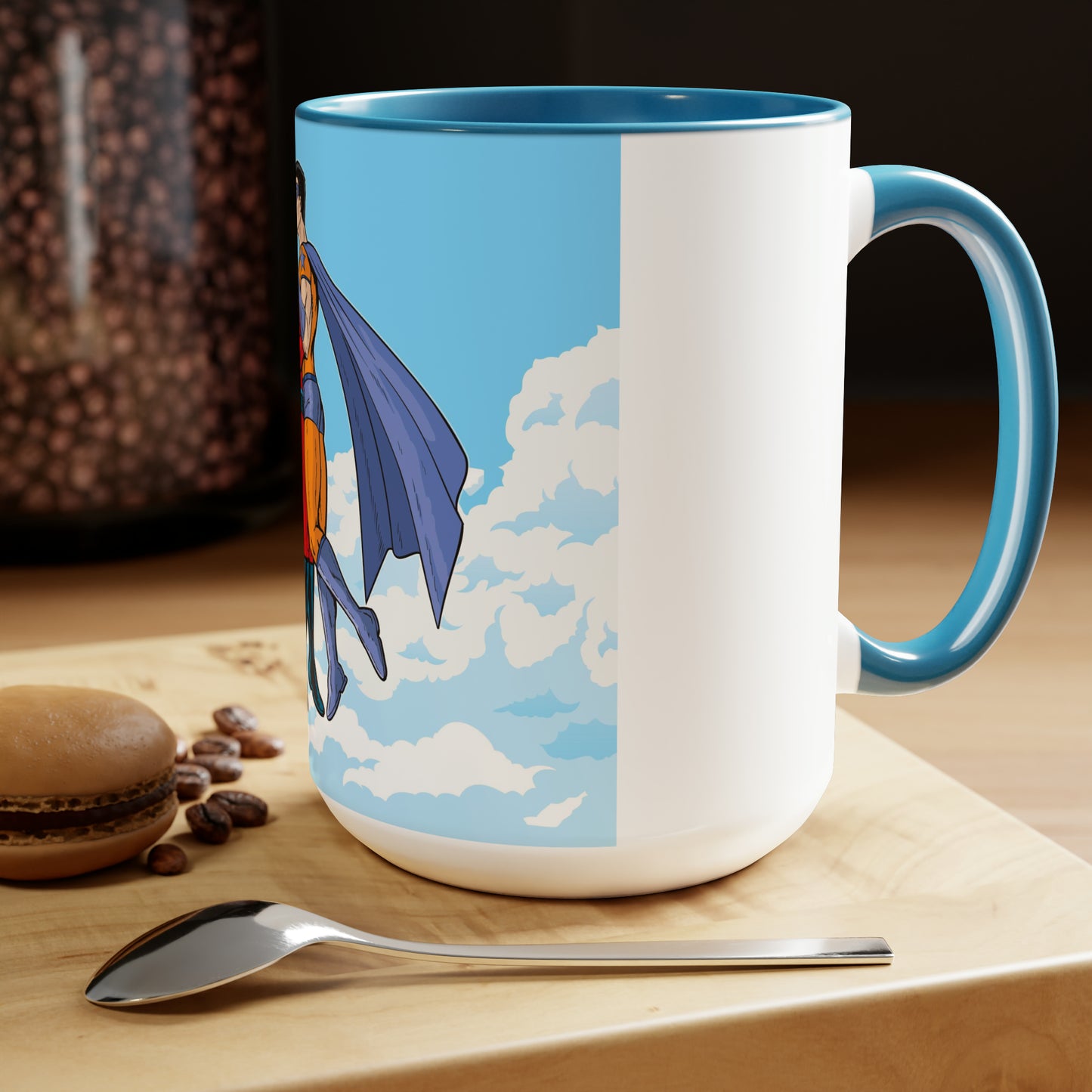 Two-Tone Coffee Mugs, 15oz - A Kiss in the Sky