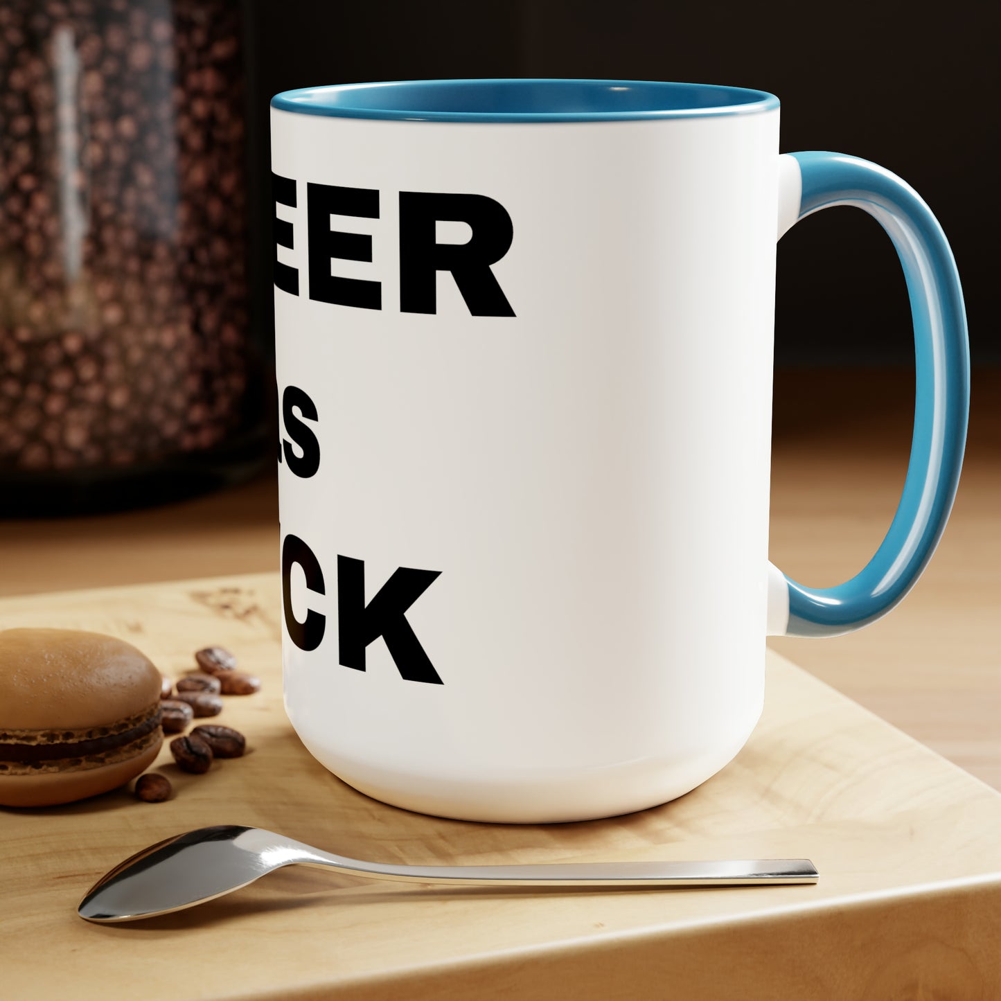 QUEER as FVCK Two-Tone Coffee Mugs, 15oz