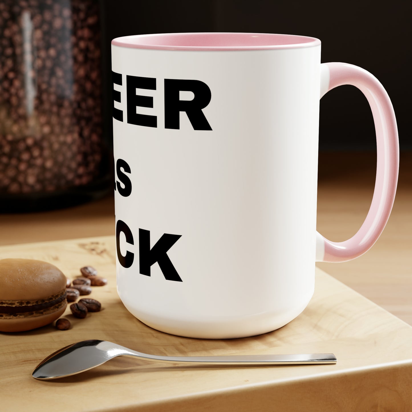QUEER as FVCK Two-Tone Coffee Mugs, 15oz