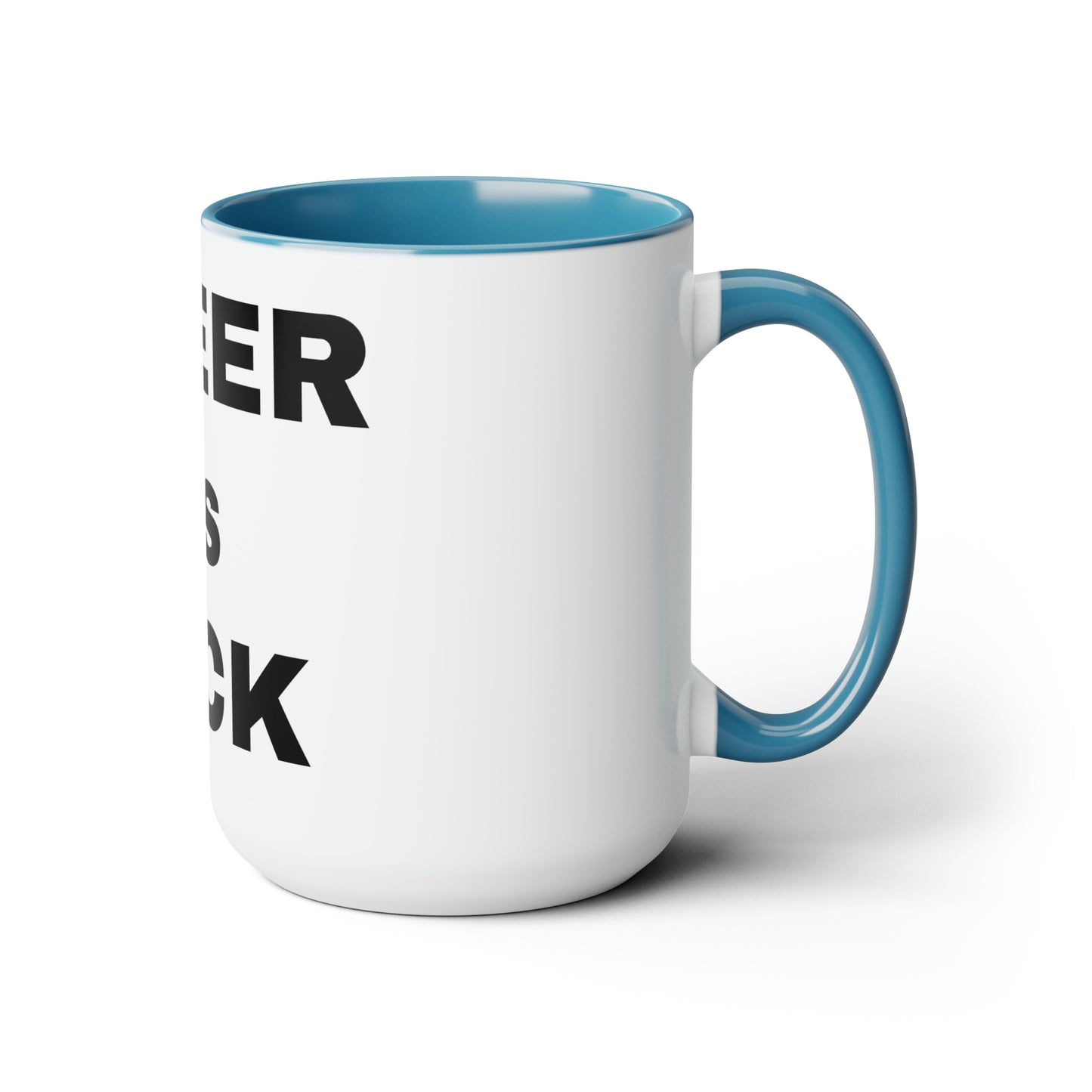 QUEER as FVCK Two-Tone Coffee Mugs, 15oz