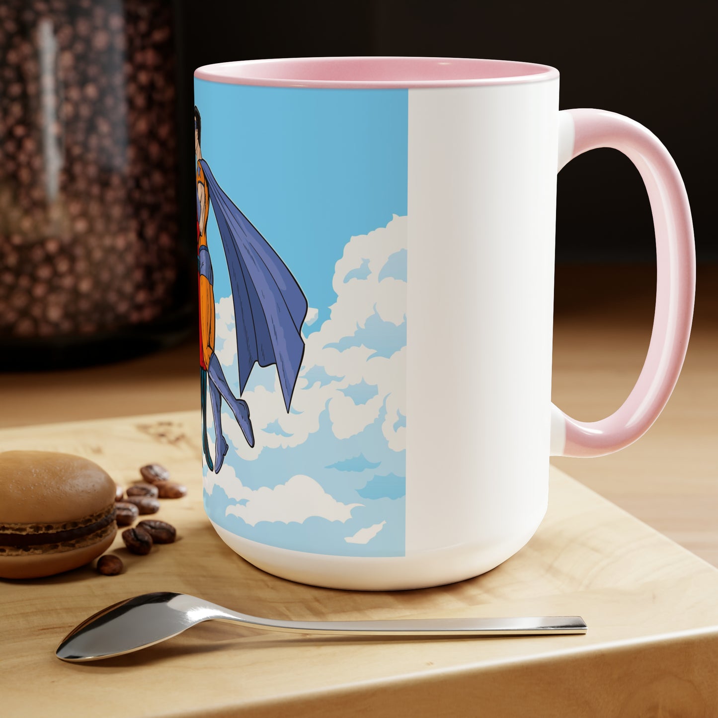 Two-Tone Coffee Mugs, 15oz - A Kiss in the Sky