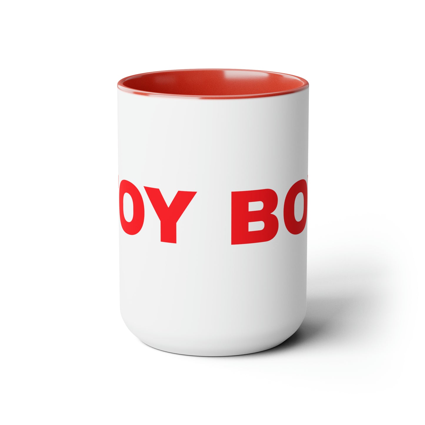 Two-Tone Coffee Mugs, 15oz - TOY BOY (Red)