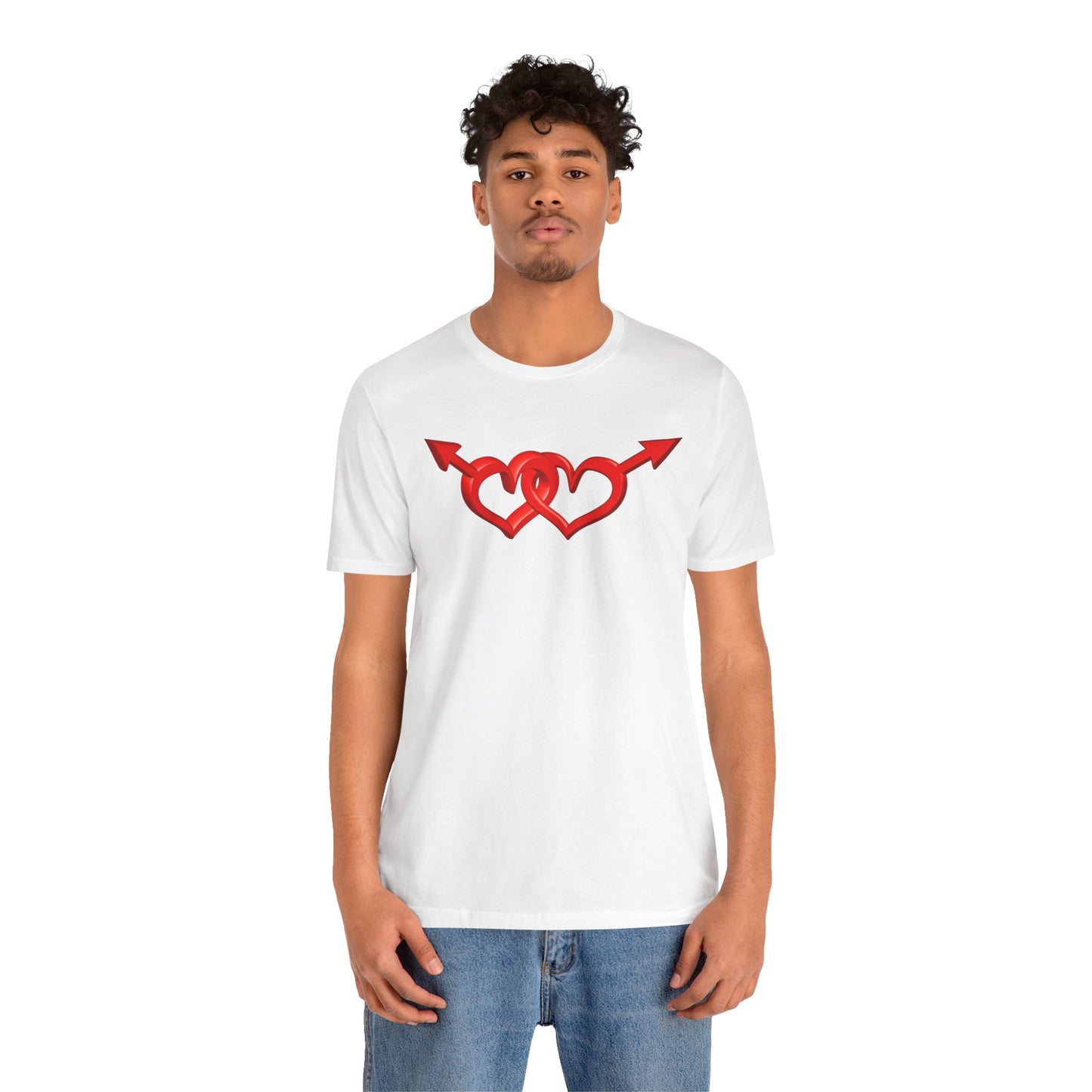 1A. Joined Hearts Unisex Short Sleeve Tee