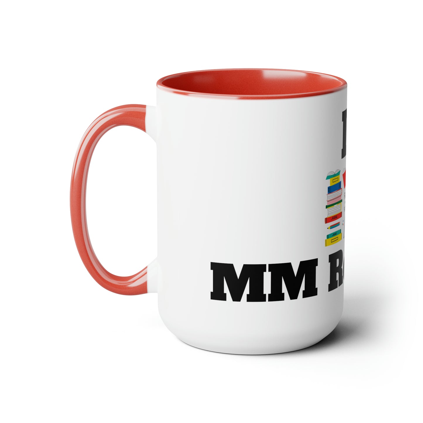 MM Romance Two-Tone Coffee Mugs, 15oz (Serif font)