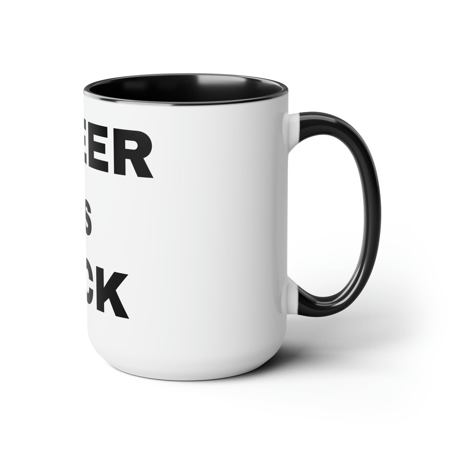 QUEER as FVCK Two-Tone Coffee Mugs, 15oz
