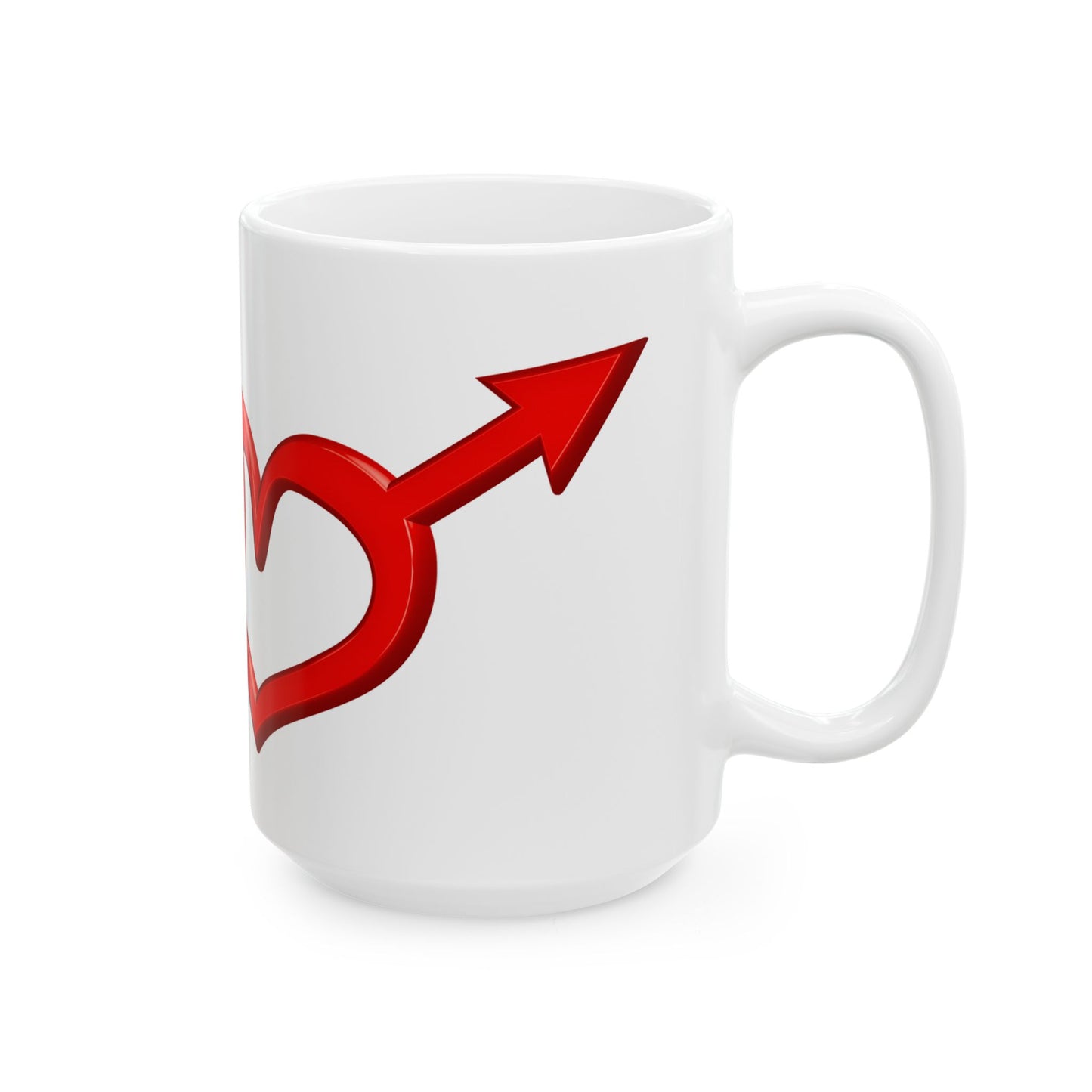 Joined Hearts Ceramic Mug, (15oz)