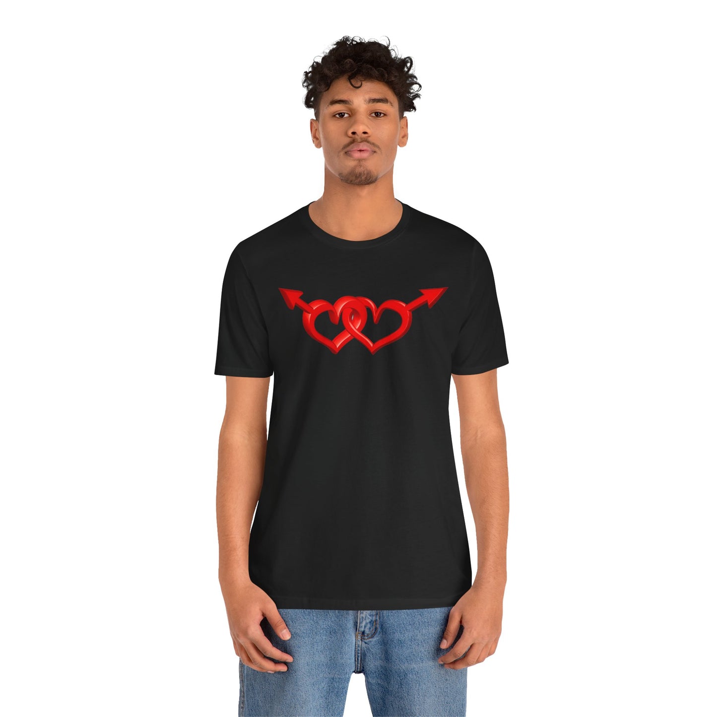 1A. Joined Hearts Unisex Short Sleeve Tee