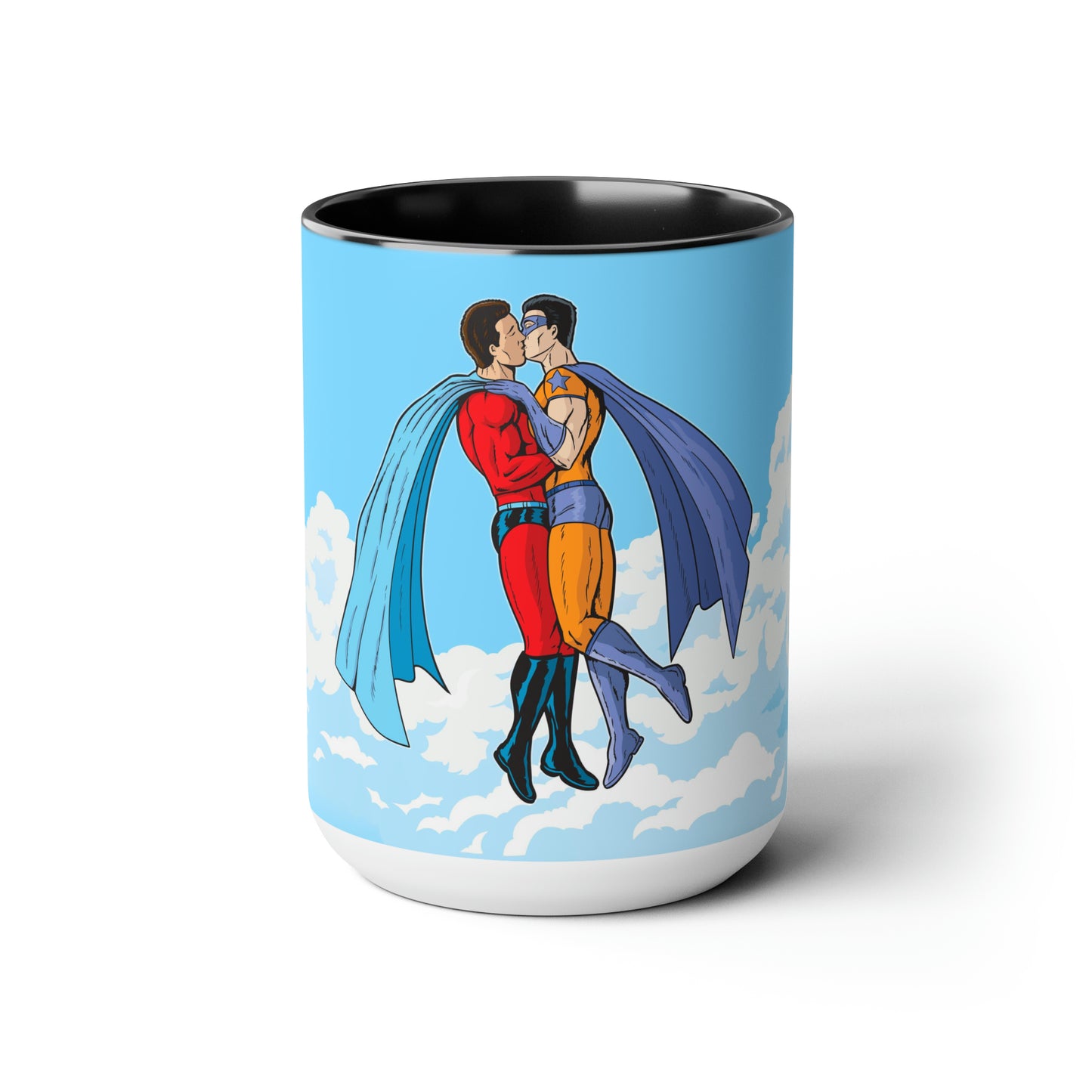 Two-Tone Coffee Mugs, 15oz - A Kiss in the Sky