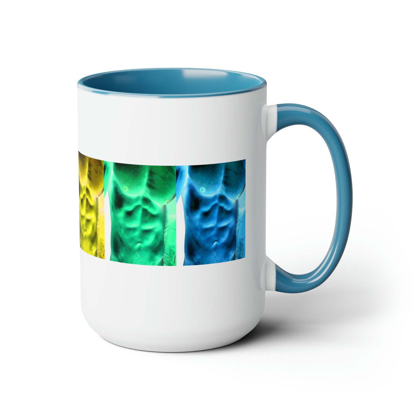 POP ART Torsos Two-Tone Coffee Mugs, 15oz