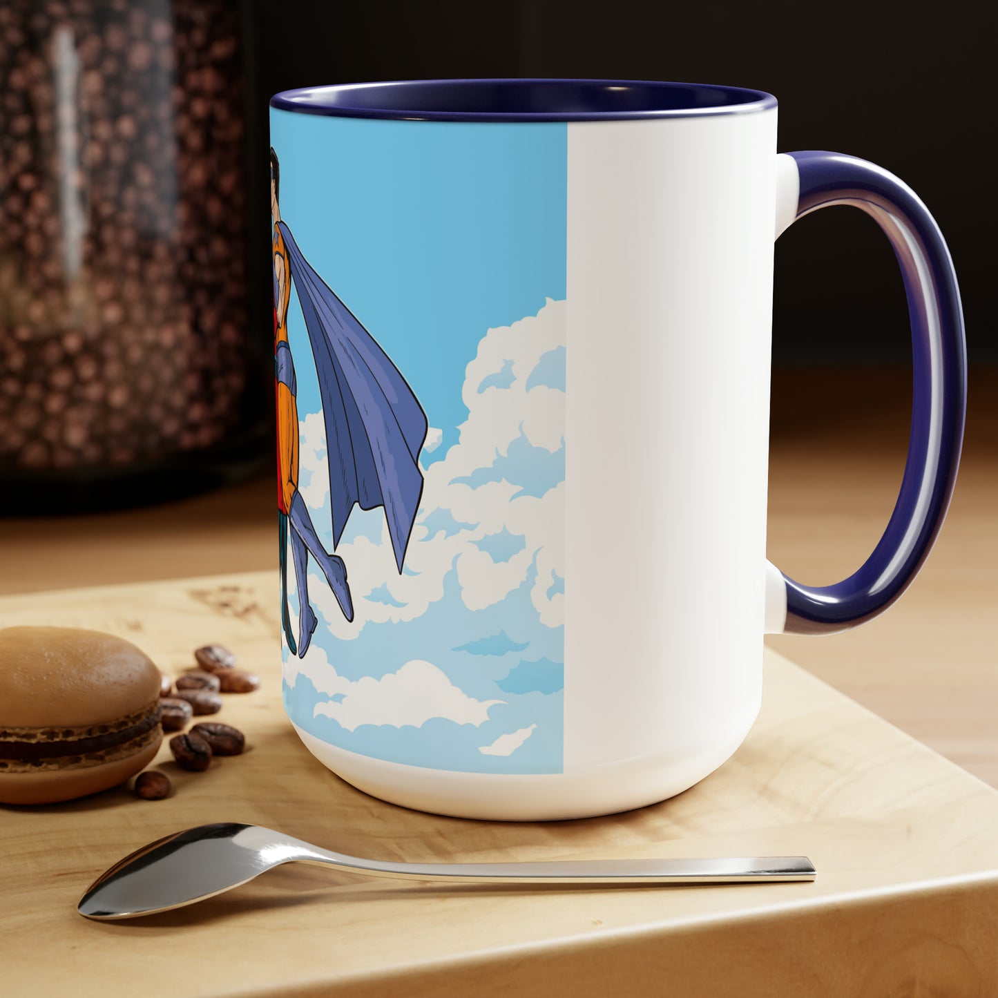 Two-Tone Coffee Mugs, 15oz - A Kiss in the Sky