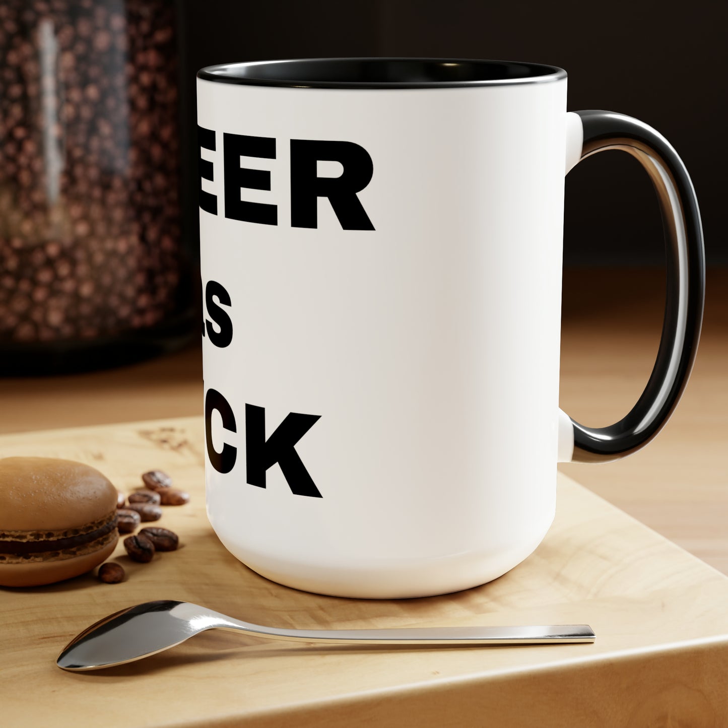 QUEER as FVCK Two-Tone Coffee Mugs, 15oz