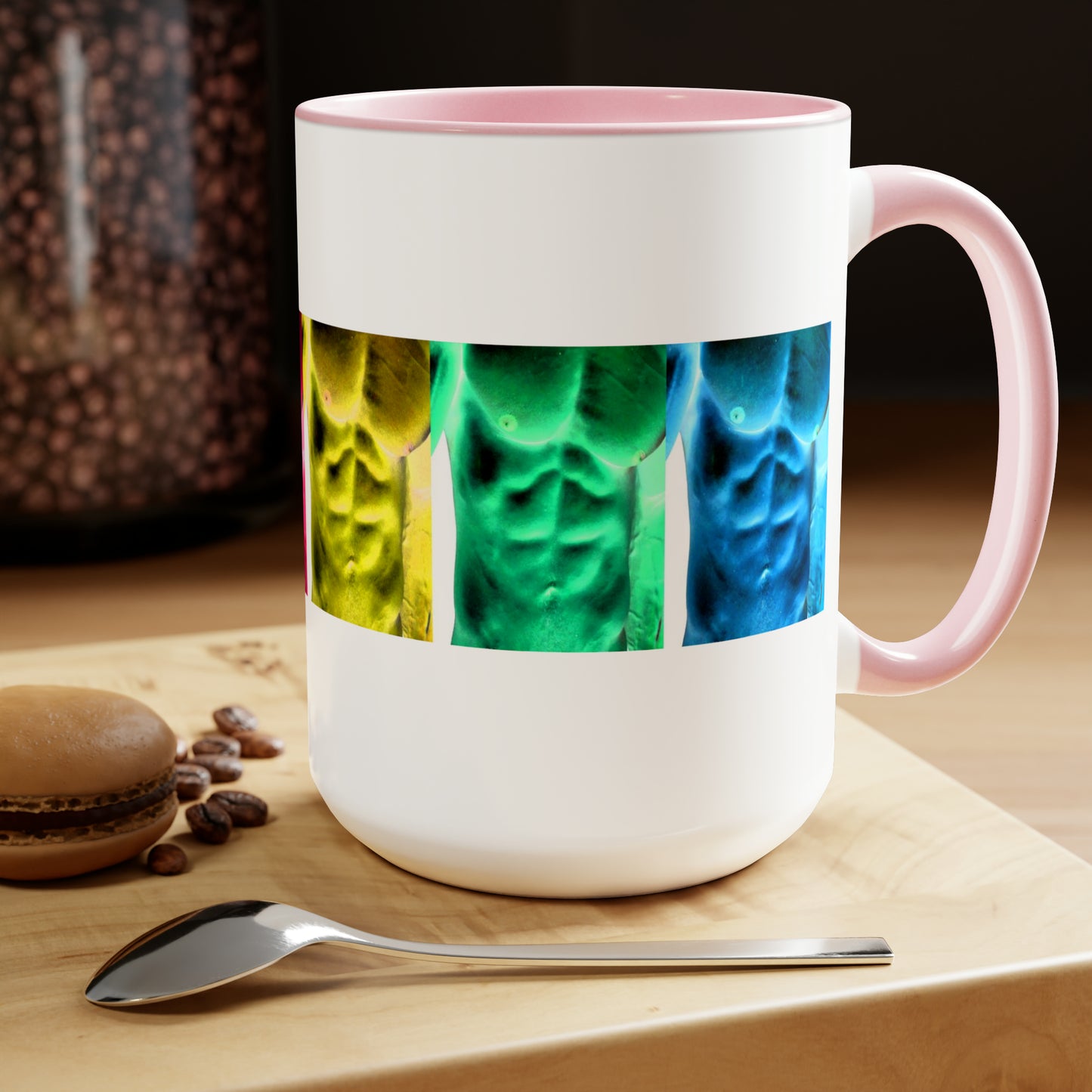 POP ART Torsos Two-Tone Coffee Mugs, 15oz