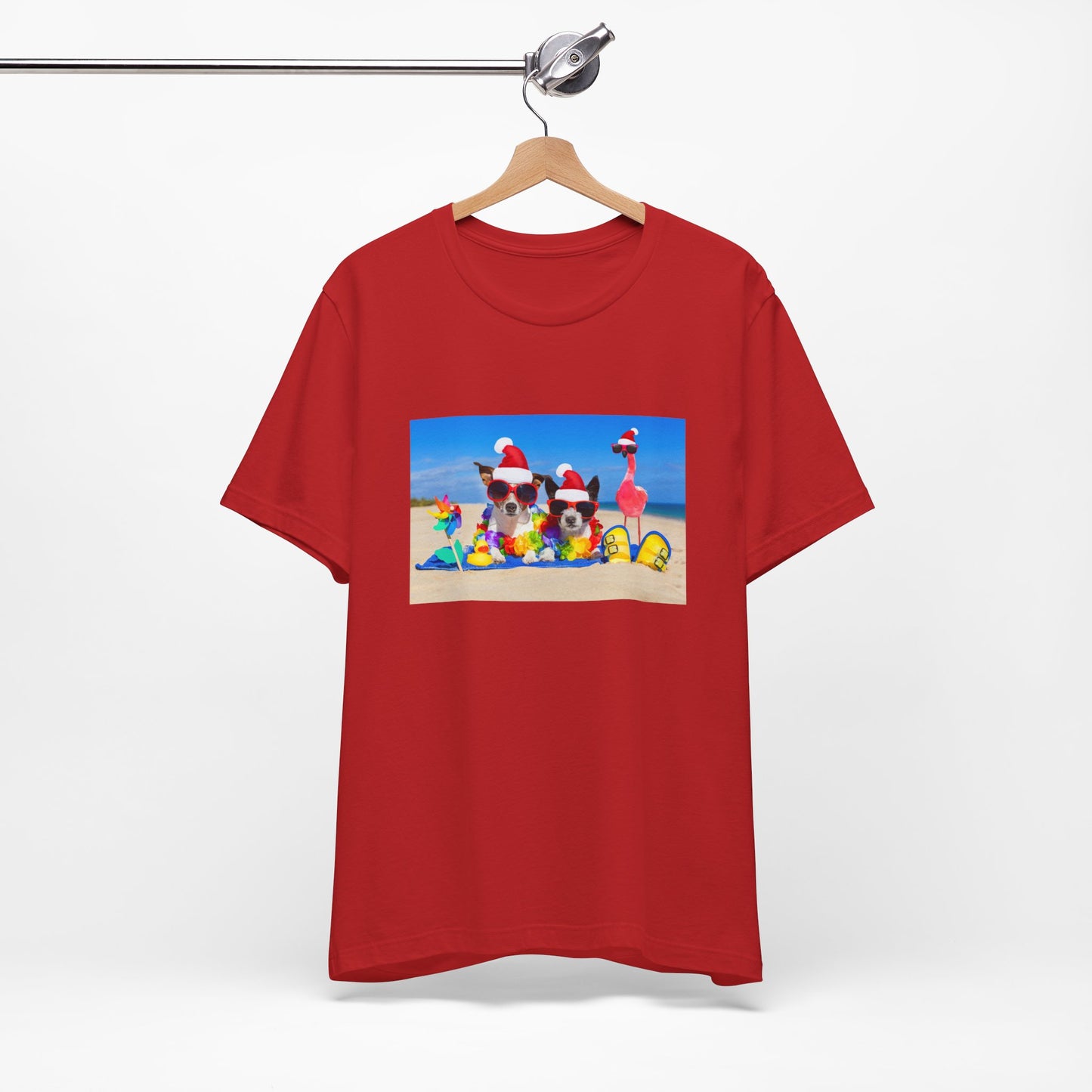 9B. Holiday Beach Pups Unisex Jersey Short Sleeve Tee