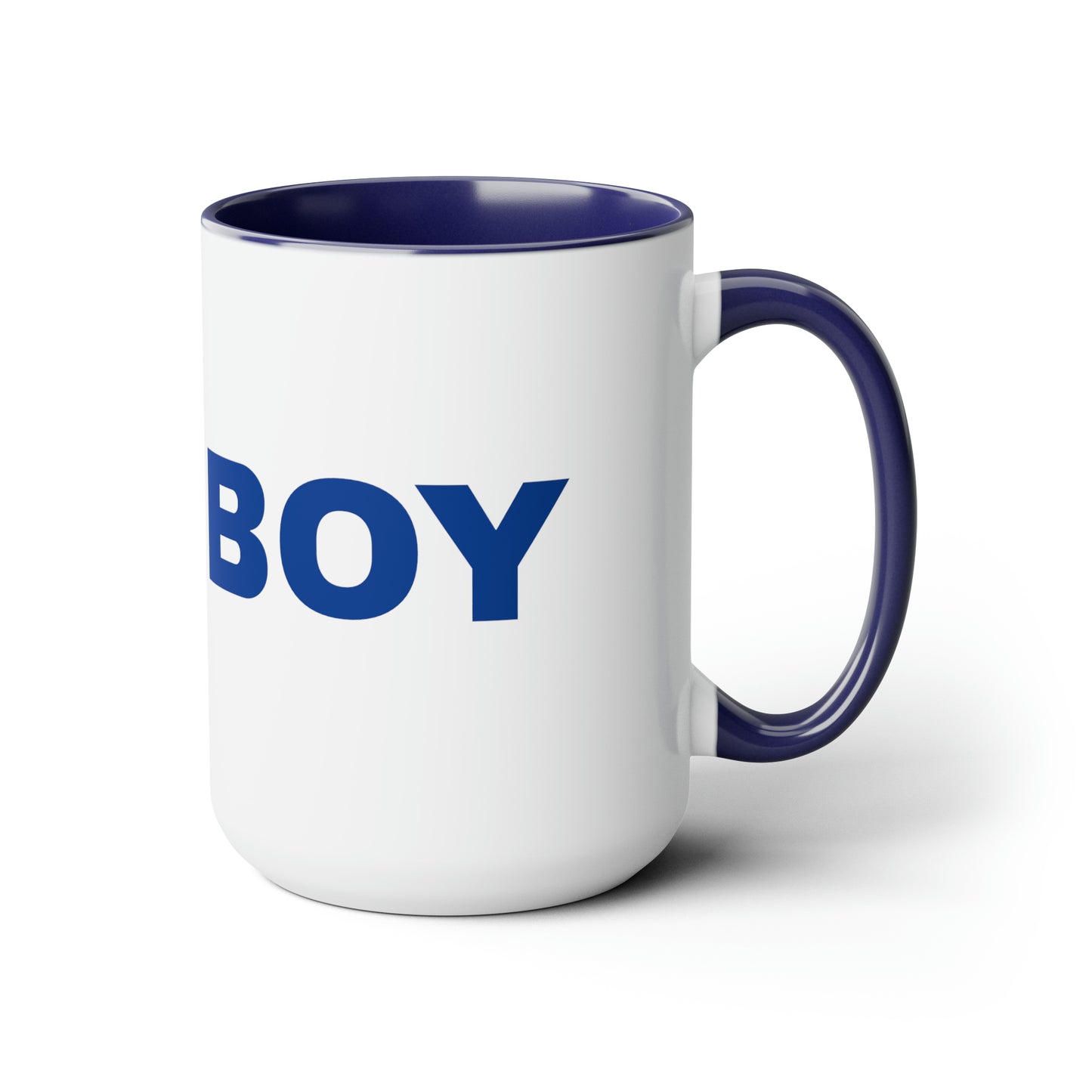 Two-Tone Coffee Mugs, 15oz - TOY BOY (Blue)