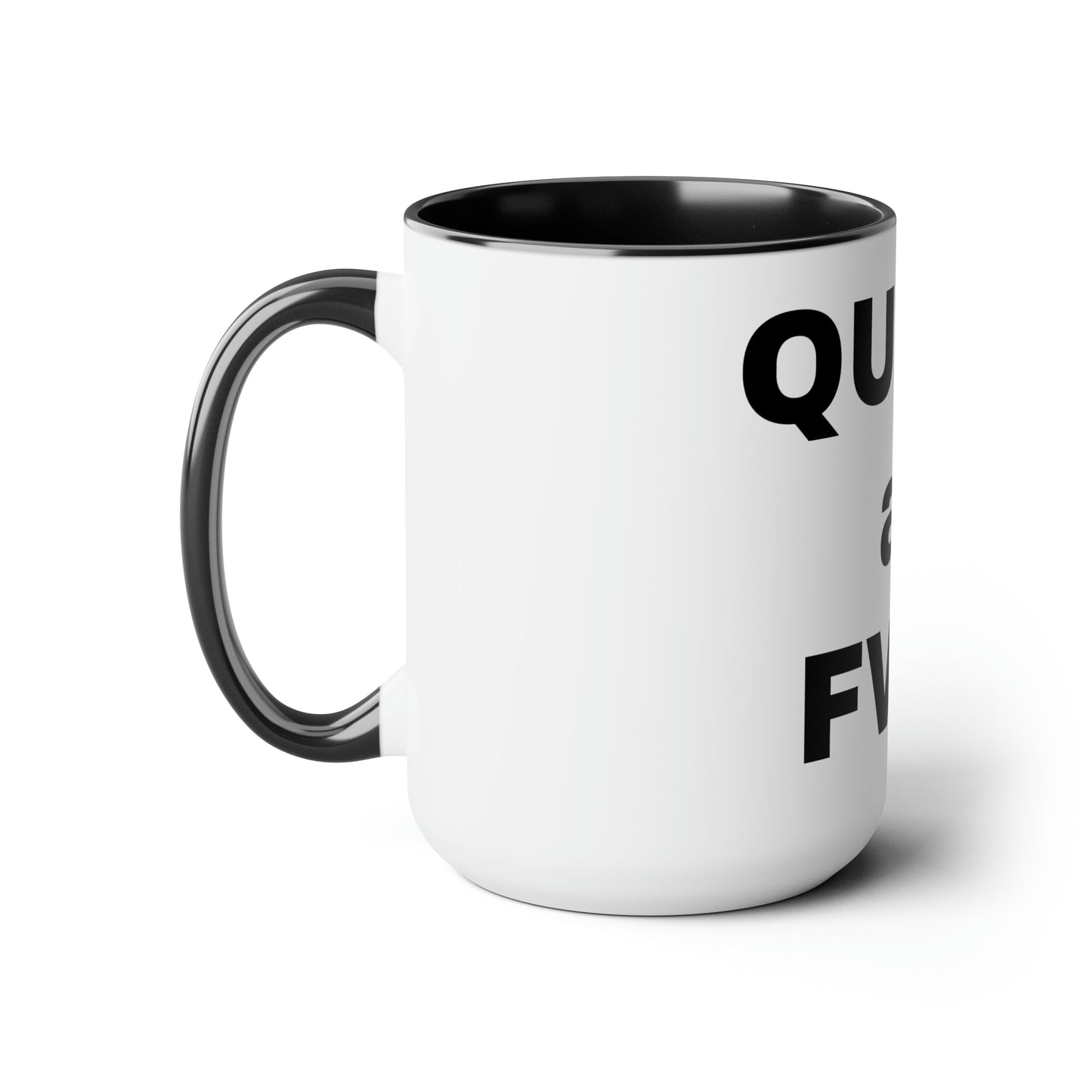 QUEER as FVCK Two-Tone Coffee Mugs, 15oz
