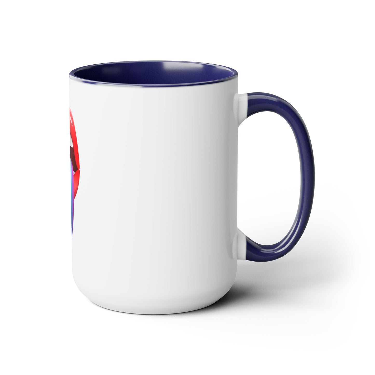 PRIDE Tongue Two-Tone Coffee Mugs, 15oz