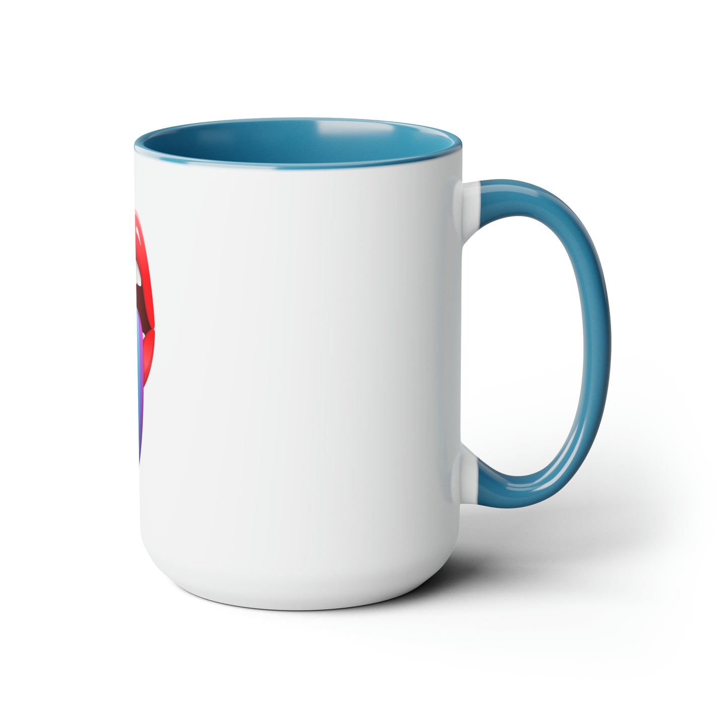 PRIDE Tongue Two-Tone Coffee Mugs, 15oz