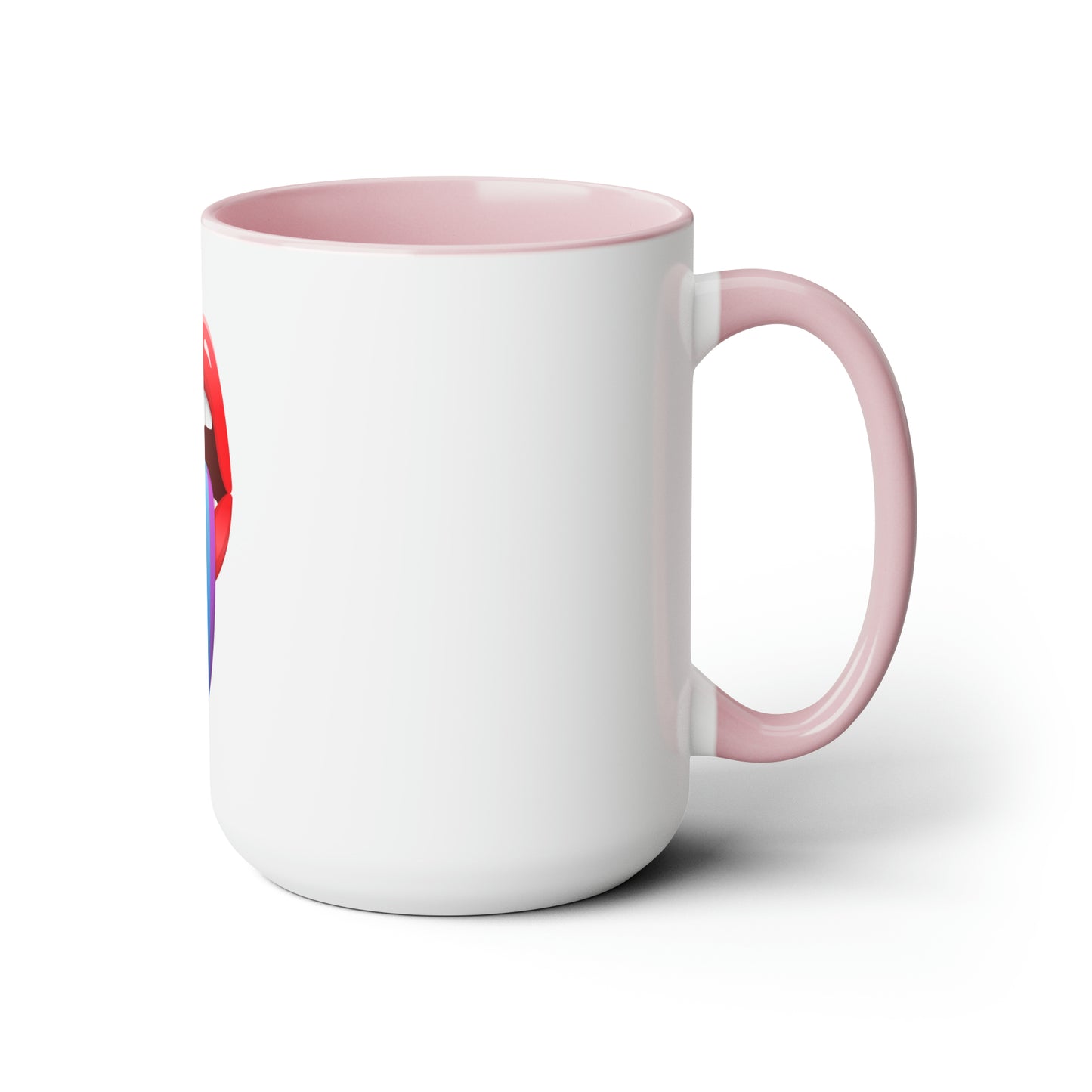 PRIDE Tongue Two-Tone Coffee Mugs, 15oz