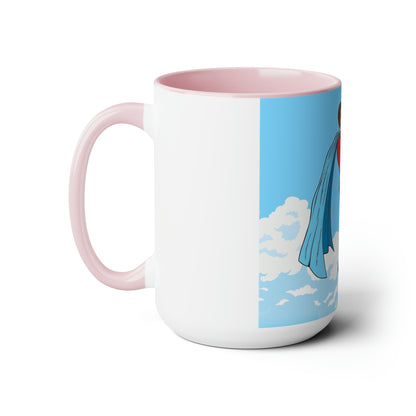 Two-Tone Coffee Mugs, 15oz - A Kiss in the Sky