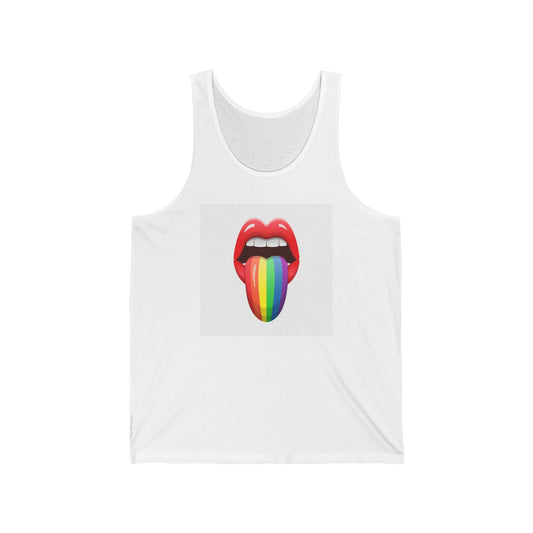 PRIDE Tongue Unisex Jersey Tank