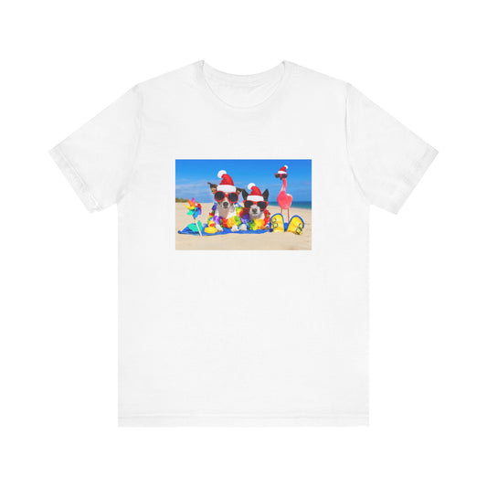 9B. Holiday Beach Pups Unisex Jersey Short Sleeve Tee