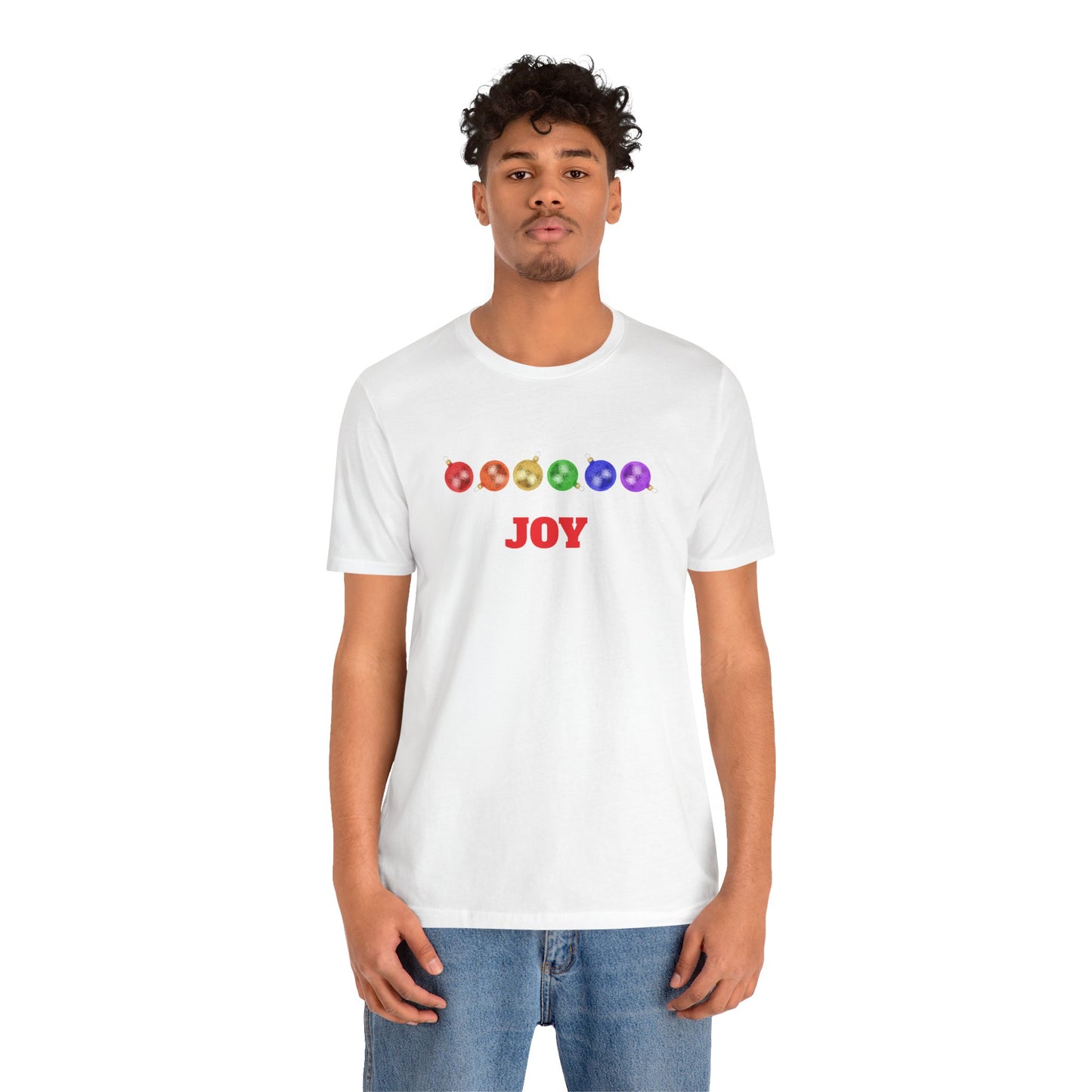 8. Holiday JOY Unisex Jersey Short Sleeve Tee