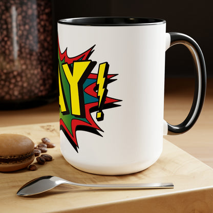 GAY! Two-Tone Coffee Mugs, 15oz