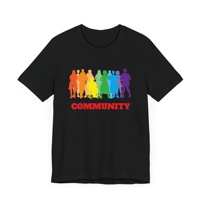 Rainbow Community Red Unisex Jersey Short Sleeve Tee