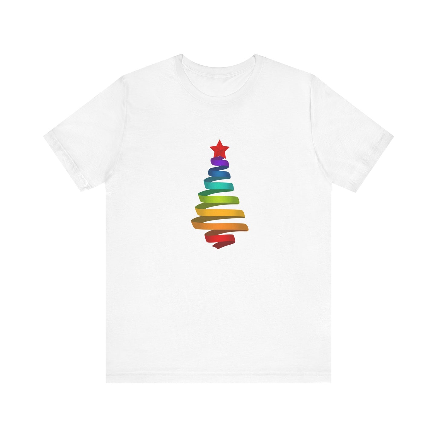 1. Gay Ribbon Tree Unisex Short Sleeve Tee