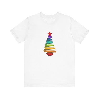 1. Gay Ribbon Tree Unisex Short Sleeve Tee
