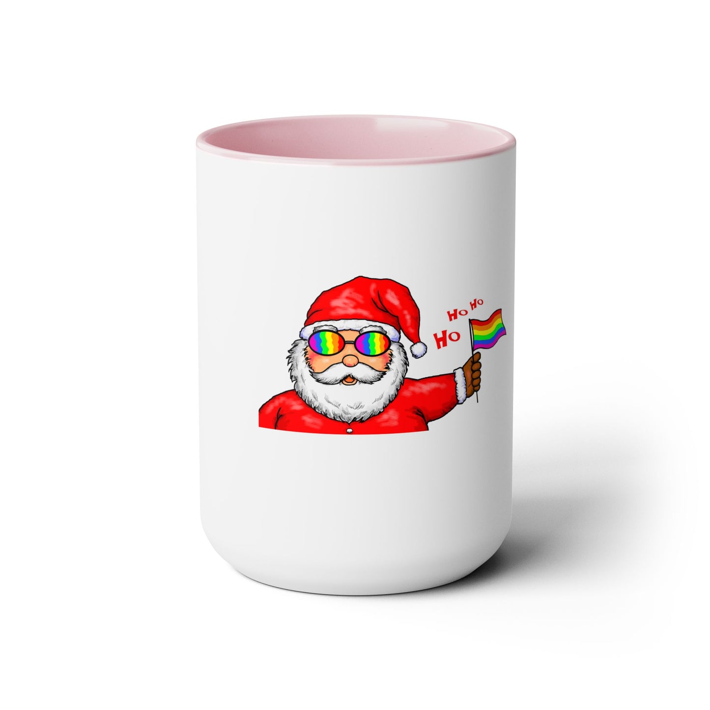 Santa Pride Two-Tone Coffee Mugs, 15oz