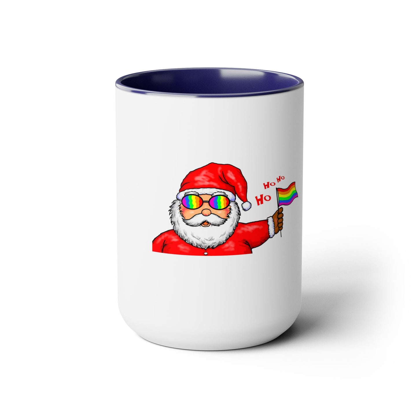 Santa Pride Two-Tone Coffee Mugs, 15oz