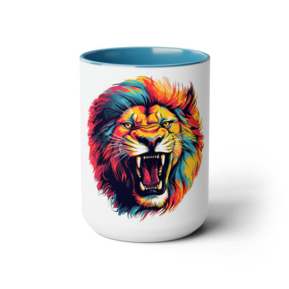 Lion PRIDE Two-Tone Coffee Mugs, 15oz